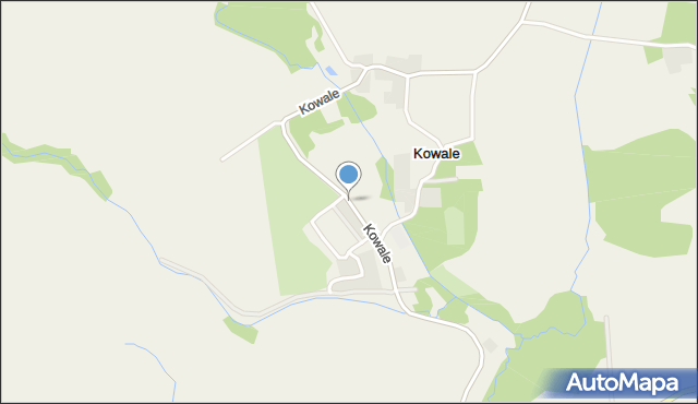 Kowale gmina Oborniki Śląskie, Kowale, mapa Kowale gmina Oborniki Śląskie