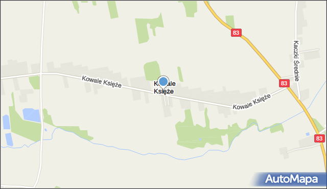 Kowale Księże, Kowale Księże, mapa Kowale Księże