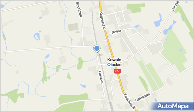 Kowale Oleckie, Kolejowa, mapa Kowale Oleckie