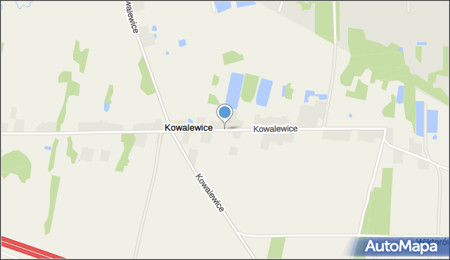 Kowalewice gmina Parzęczew, Kowalewice, mapa Kowalewice gmina Parzęczew