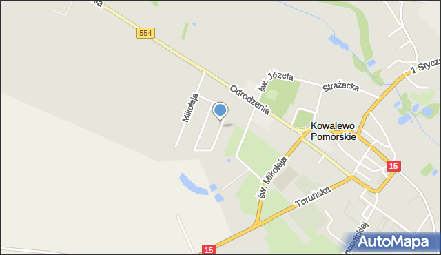 Kowalewo Pomorskie, Konwaliowa, mapa Kowalewo Pomorskie