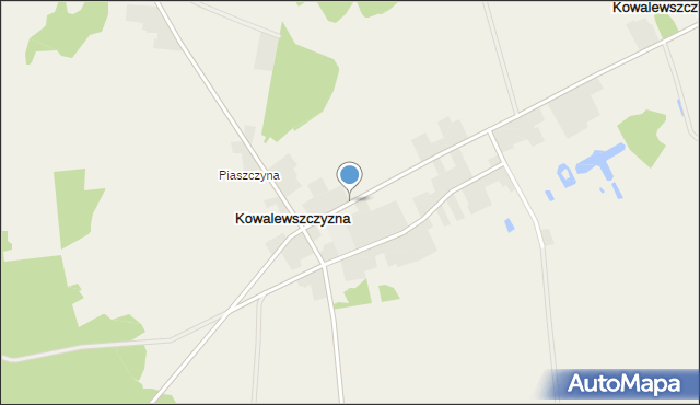 Kowalewszczyzna gmina Sokoły, Kowalewszczyzna, mapa Kowalewszczyzna gmina Sokoły
