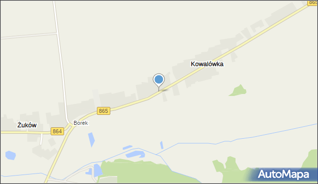 Kowalówka gmina Cieszanów, Kowalówka, mapa Kowalówka gmina Cieszanów