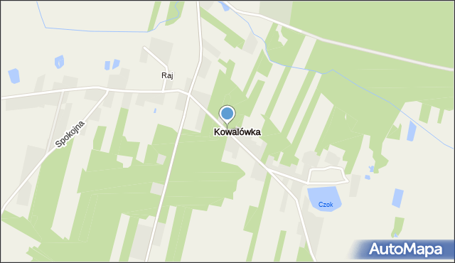 Kowalówka gmina Wieruszów, Kowalówka, mapa Kowalówka gmina Wieruszów