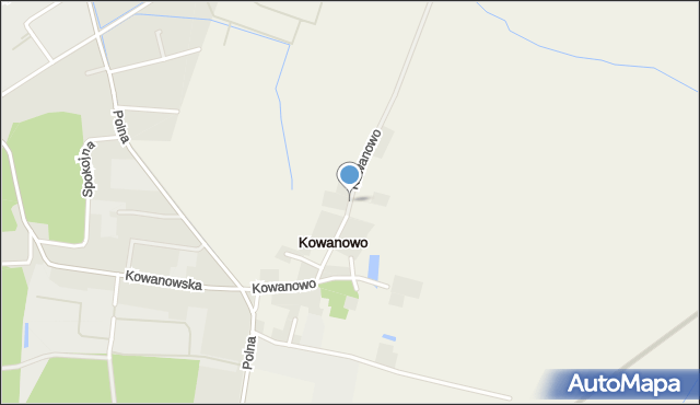 Kowanowo gmina Oborniki, Kowanowo, mapa Kowanowo gmina Oborniki
