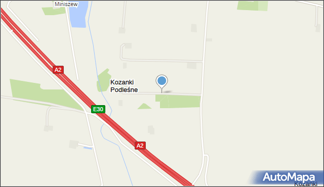 Kozanki Podleśne, Kozanki Podleśne, mapa Kozanki Podleśne