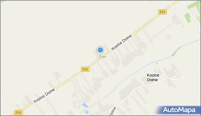 Kozice Dolne, Kozice Dolne, mapa Kozice Dolne