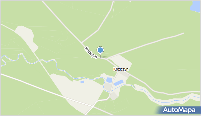 Koziczyn gmina Cybinka, Koziczyn, mapa Koziczyn gmina Cybinka