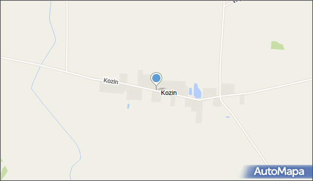 Kozin gmina Krasne, Kozin, mapa Kozin gmina Krasne
