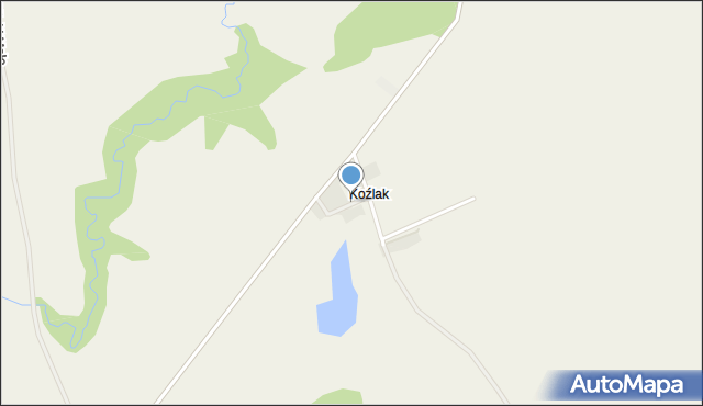 Koźlak, Koźlak, mapa Koźlak