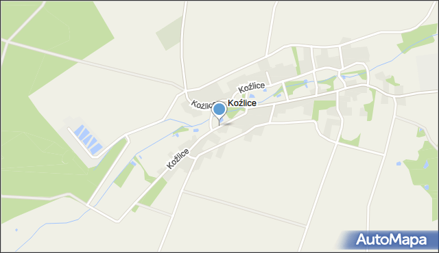 Koźlice gmina Gaworzyce, Koźlice, mapa Koźlice gmina Gaworzyce