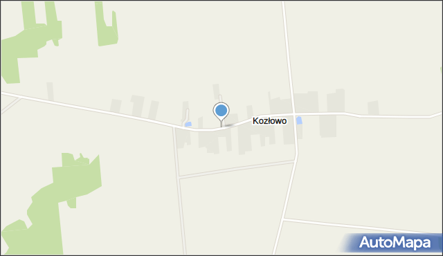 Kozłowo gmina Grodzisk, Kozłowo, mapa Kozłowo gmina Grodzisk