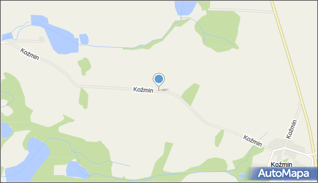 Koźmin gmina Zgorzelec, Koźmin, mapa Koźmin gmina Zgorzelec