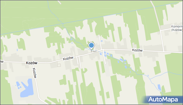 Kozów gmina Smyków, Kozów, mapa Kozów gmina Smyków