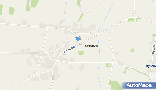 Kozubów gmina Pińczów, Kozubów, mapa Kozubów gmina Pińczów