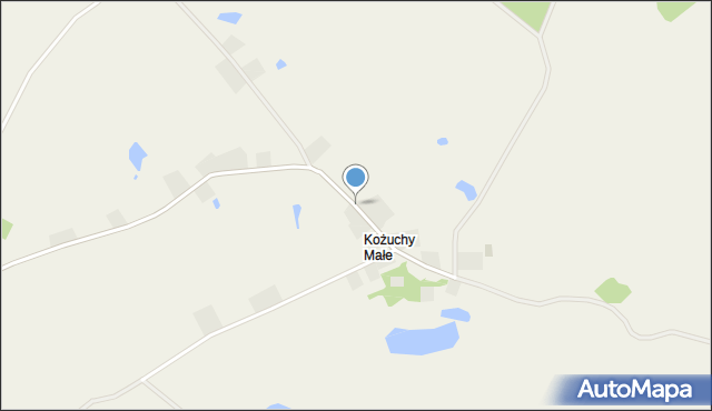 Kożuchy Małe, Kożuchy Małe, mapa Kożuchy Małe