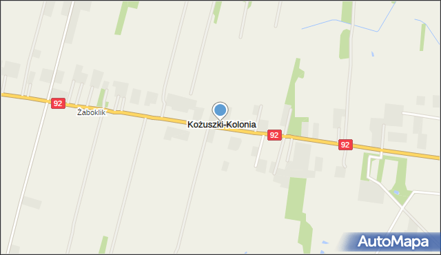 Kożuszki-Kolonia, Kożuszki-Kolonia, mapa Kożuszki-Kolonia