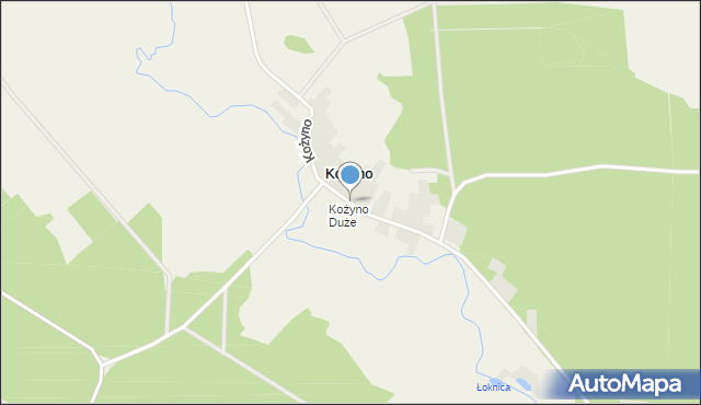 Kożyno, Kożyno, mapa Kożyno