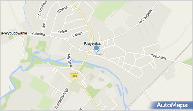 Krajenka, Kościuszki Tadeusza, gen., mapa Krajenka