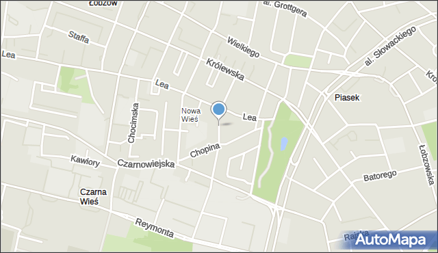 Kraków, Konarskiego Stanisława, mapa Krakowa