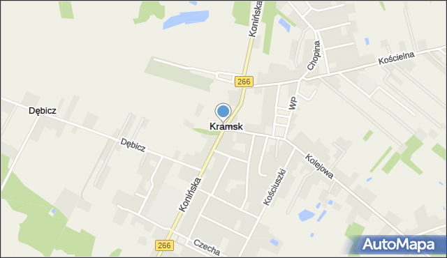 Kramsk, Konińska, mapa Kramsk