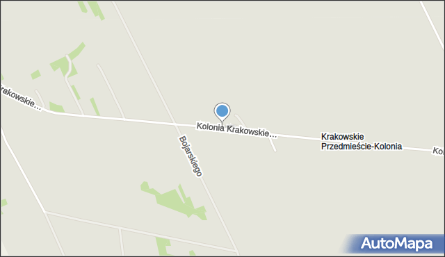 Krasnystaw, Kolonia Krakowskie Przedmieście, mapa Krasnystaw