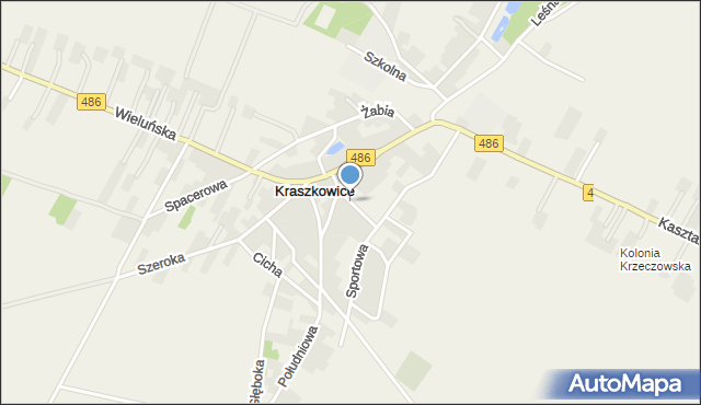 Kraszkowice, Kościelna, mapa Kraszkowice