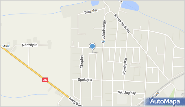 Krotoszyn, Kolberga, mapa Krotoszyna