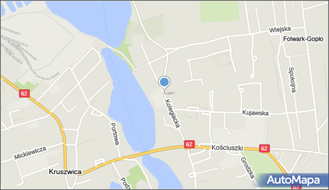 Kruszwica, Kolegiacka, mapa Kruszwica