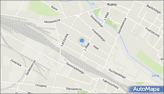 Kutno, Kochanowskiego Jana, mapa Kutno