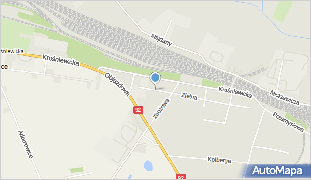 Kutno, Konduktorska, mapa Kutno