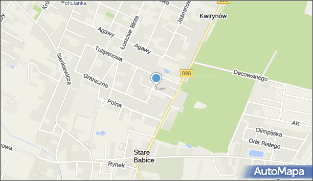 Kwirynów gmina Stare Babice, Konwaliowa, mapa Kwirynów gmina Stare Babice