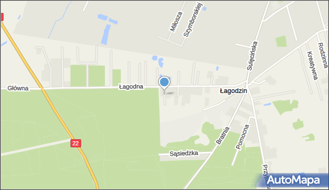 Łagodzin, Konwaliowa, mapa Łagodzin
