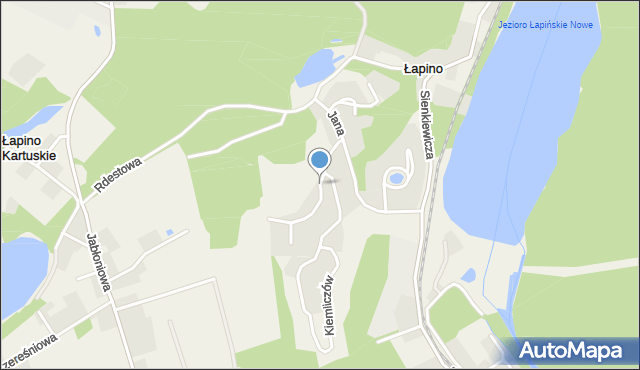 Łapino, Kordeckiego Augustyna, ks., mapa Łapino