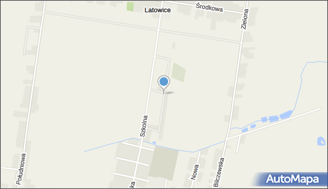 Latowice, Kościelna, mapa Latowice