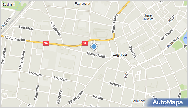 Legnica, Korczaka Janusza, mapa Legnicy