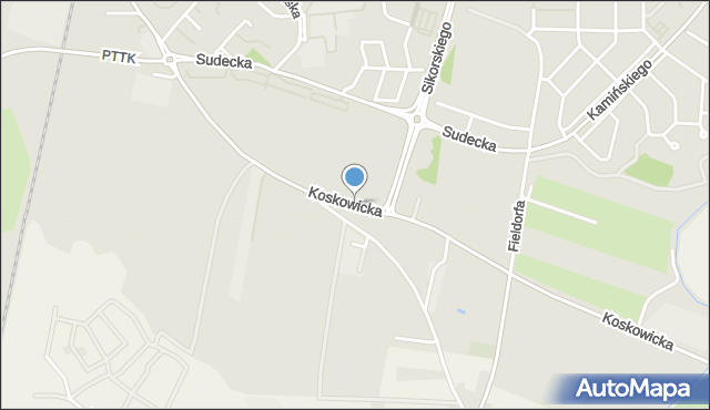 Legnica, Koskowicka, mapa Legnicy