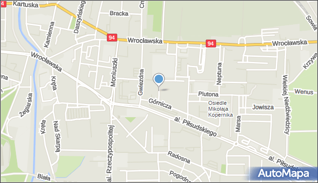 Legnica, Koziorożca, mapa Legnicy