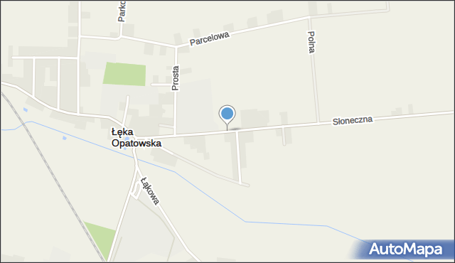 Łęka Opatowska, Kościelna, mapa Łęka Opatowska