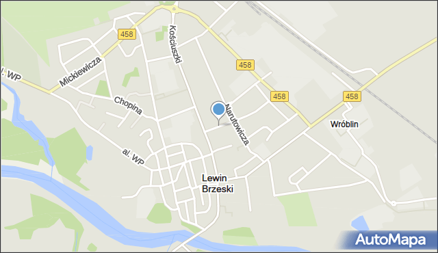 Lewin Brzeski, Kosynierów, mapa Lewin Brzeski