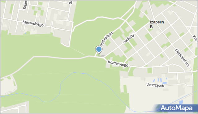 Lipków, Kordeckiego Augustyna, ks., mapa Lipków