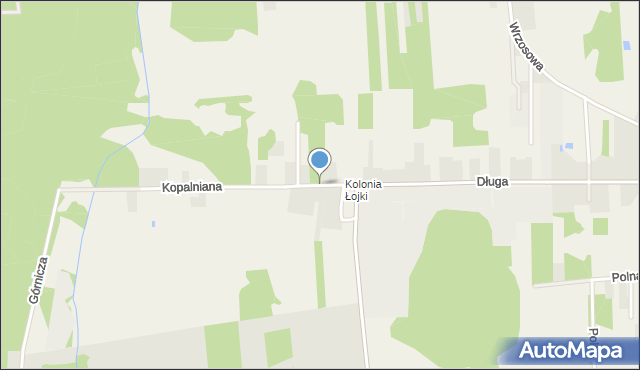Łojki gmina Blachownia, Kopalniana, mapa Łojki gmina Blachownia