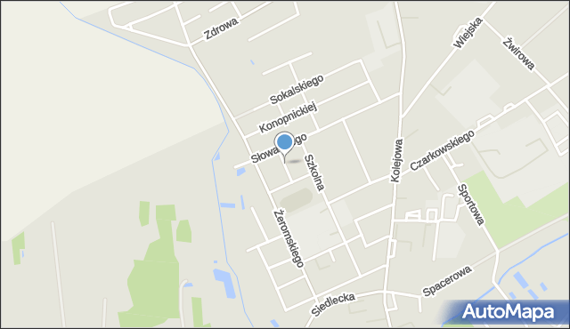 Łosice, Kochanowskiego Jana, mapa Łosice