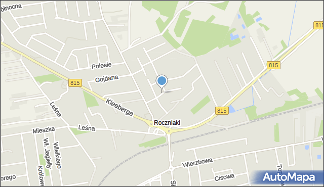 Lubartów, Kosmiczna, mapa Lubartów