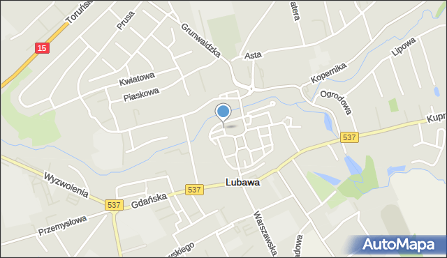 Lubawa, Kowalska, mapa Lubawa