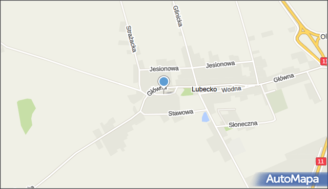 Lubecko, Kościelna, mapa Lubecko