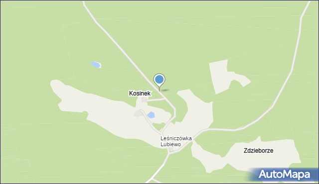 Lubiewo gmina Drezdenko, Kosinek, mapa Lubiewo gmina Drezdenko