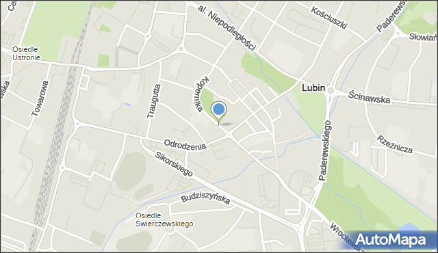 Lubin, Kopernika Mikołaja, mapa Lubin