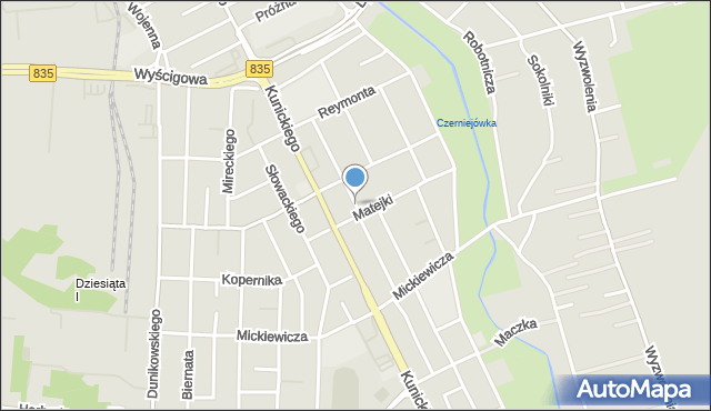 Lublin, Koźmiana Kajetana, mapa Lublina
