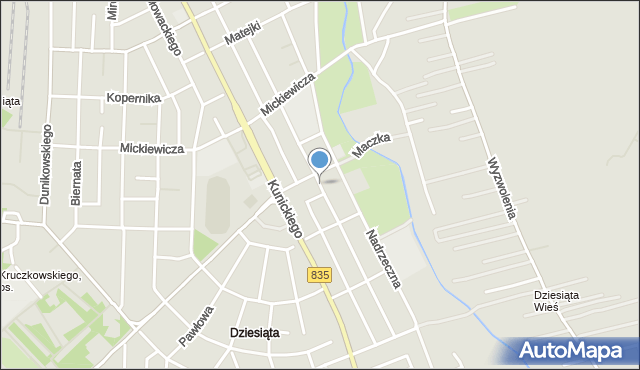 Lublin, Kochanowskiego Jana, mapa Lublina